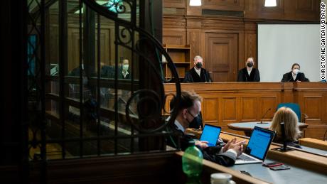 A sala do tribunal em Berlim onde o veredicto foi proferido em 15 de dezembro de 2021.