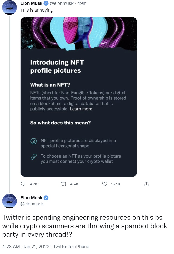 Elon Musk critica Twitter - Sob fogo por usar Tesla para promover criptomoeda e Dogecoin
