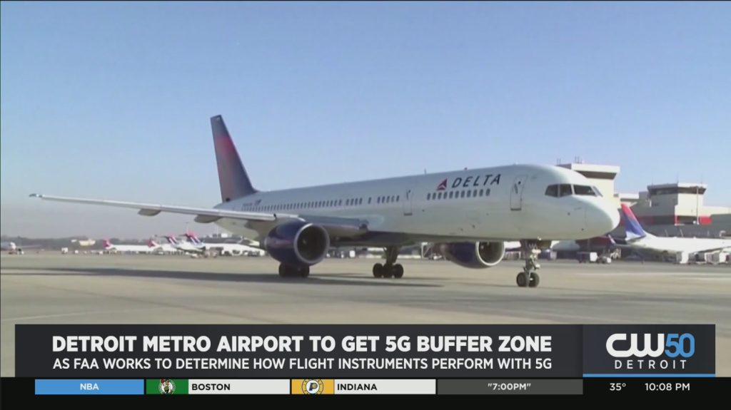 FAA diz Metro Detroit Airport, 49 outras companhias aéreas obtêm zonas tampão para bloquear sinais 5G - CBS Detroit