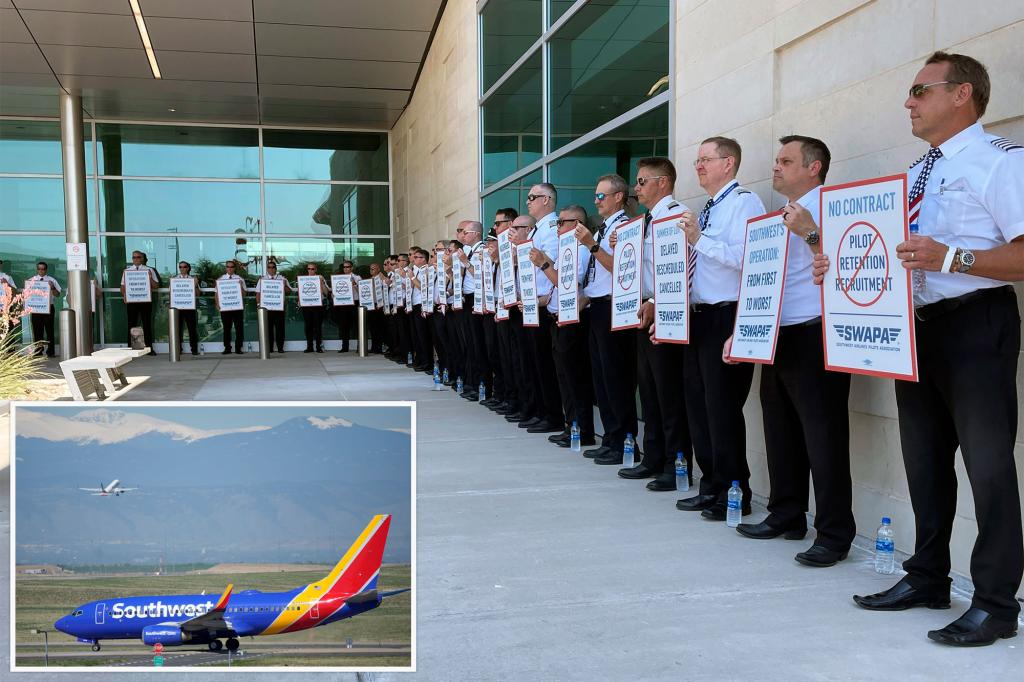 1.300 pilotos da Southwest Airlines protestam contra pagamento e horas no aeroporto do Texas